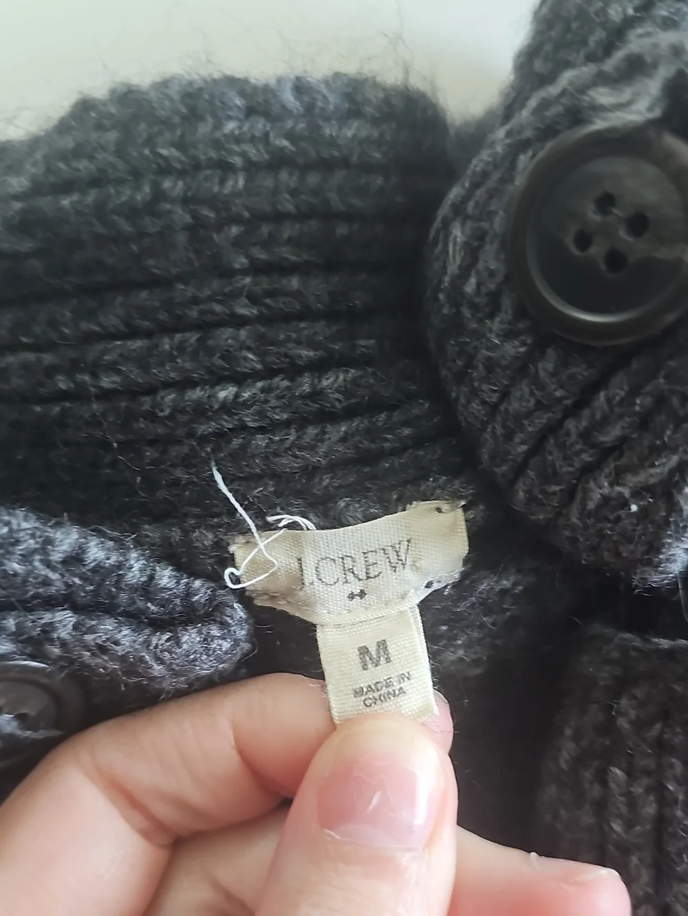 J Crew Double-Breasted Knit Jacket - Charcoal Gray